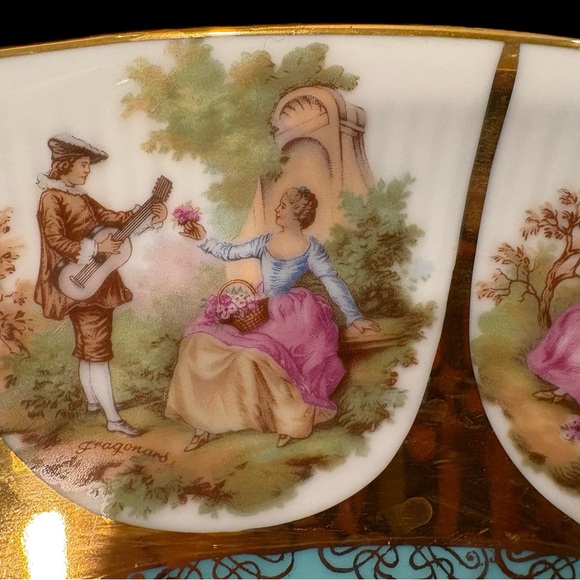 JWK western Fragonard Bavaria porcelain ornamental plate. - Picture 2 of 6
